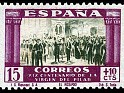 Spain 1940 Pilar Virgin 15 + 10 CTS Multicolor Edifil 890